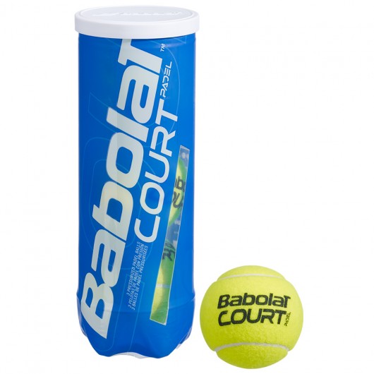 М'ячі для падел-тенісу Babolat COURT PADEL X3 (Банка,3 штуки) 501098/113